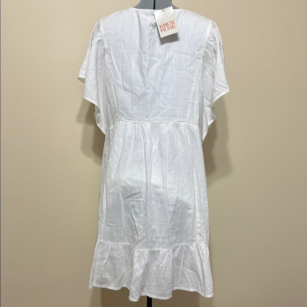 Knox Rose White Dress with Colorful Embroidery - Picture 2 of 8